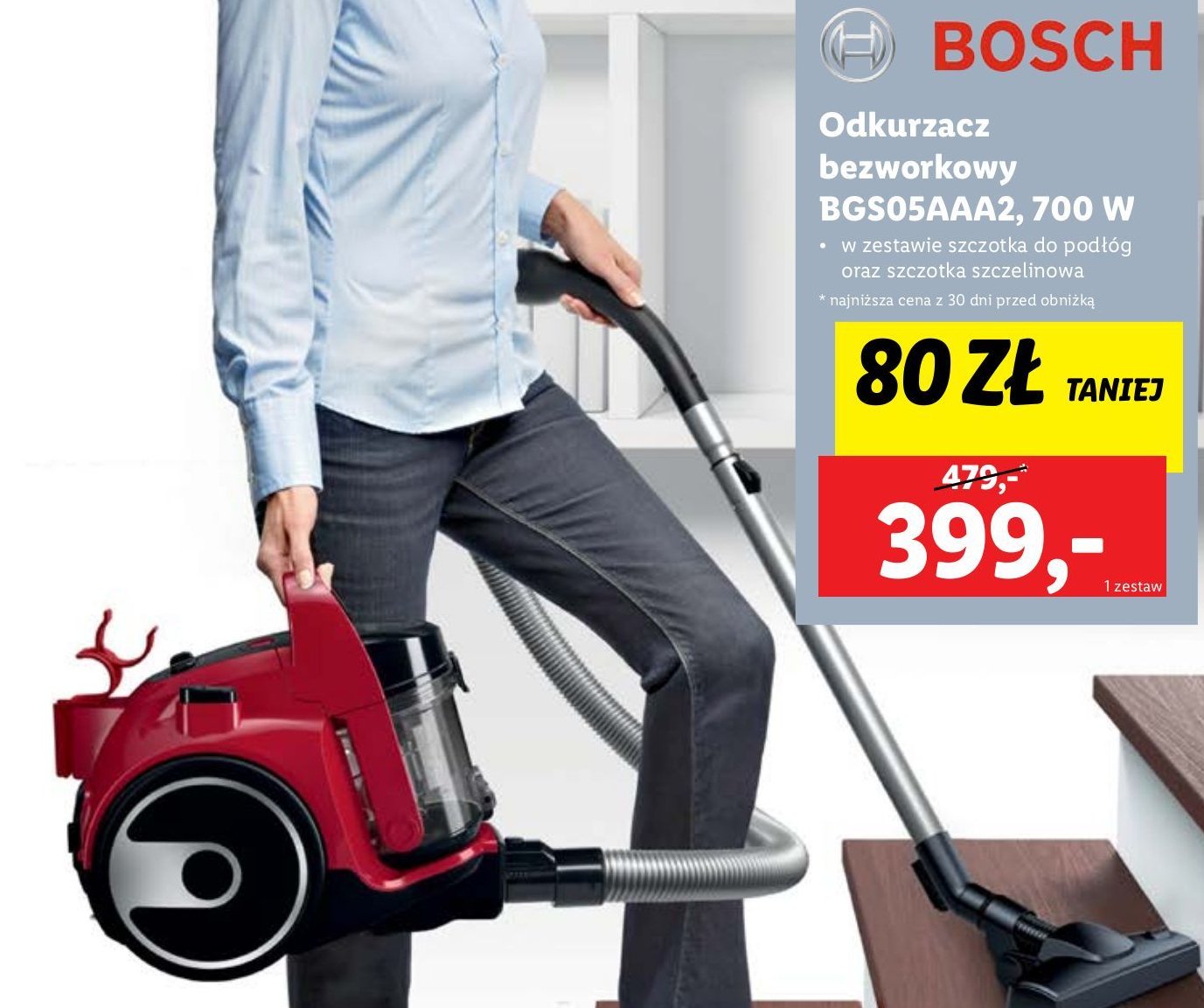 Odkurzacz bezworkowy bgsc05aaa2 Bosch promocja