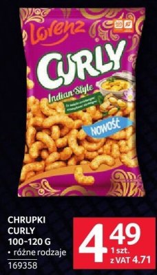 Chrupki Curly 100-120 g różne rodzaje promocja w Selgros