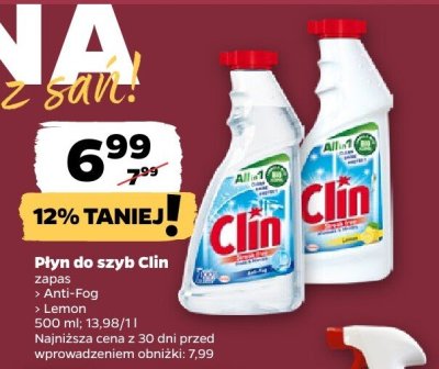 Płyn do szyb Anti-Fog Clin promocja w Netto