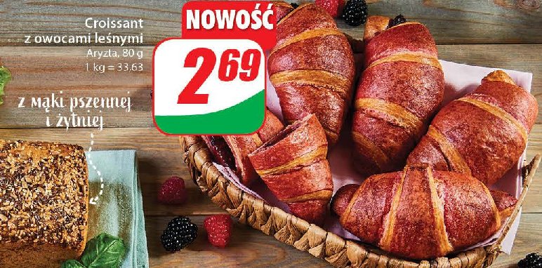 Croissant z owocami le艣nymi Aryzta promocja