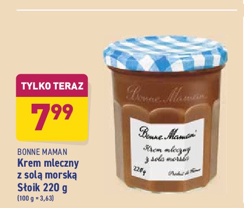 Krem mleczny z sol膮 morsk膮 Bonne maman promocja