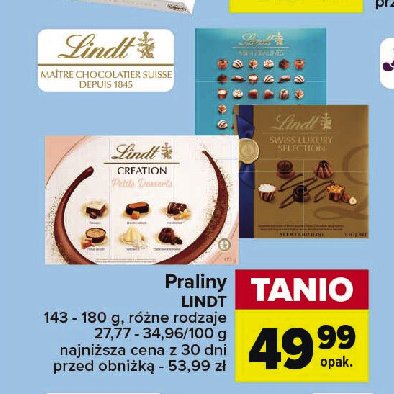 Praliny Lindt mini pralines promocja w Carrefour Market