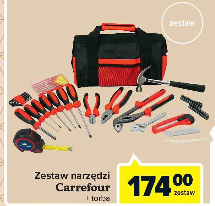 Zestaw narzędzi w torbie Carrefour promocja