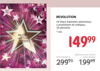 Kalendarz adwentowy z produktami do makijażu All Stars promocja w Rossmann