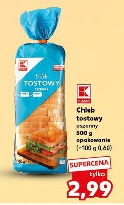 Chleb tostowy pszenny K-classic promocja w Kaufland
