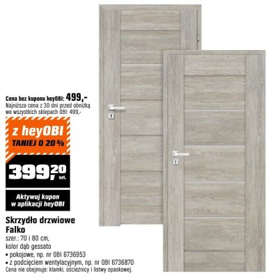 Drzwi skrzydło Falko promocja w OBI