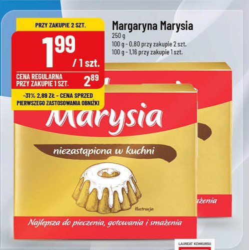 Margaryna do pieczenia Marysia promocja w POLOmarket