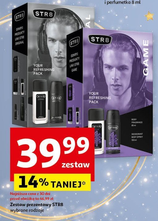 Zestaw w pudełku game żel pod prysznic 250 ml + dezodorant 150 ml Str8 zestaw promocja