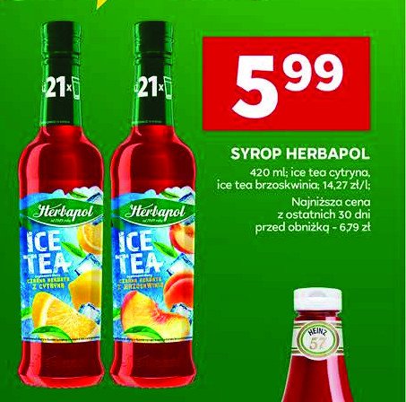 Syrop ice tea lemon Herbapol promocja