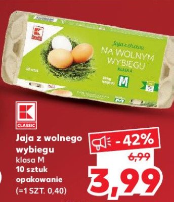Jaja z wolnego wybiegu klasa m K-classic promocja
