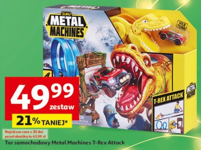 Tor samochodowy Metal Machines T-Rex Attack zestaw promocja w Auchan