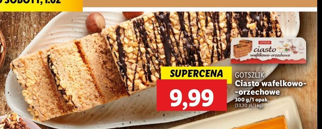 Ciasto wafelkowo-orzechowe Gotszlik promocja