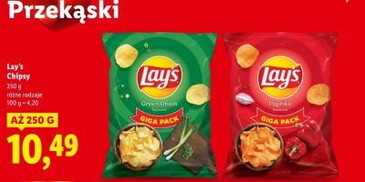 Chipsy Lay's Chipsy Green Onion lub Paprika promocja w Lidl