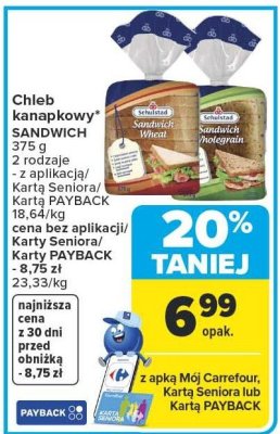 Chleb kanapkowy SANDWICH promocja w Carrefour
