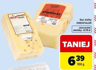 Ser żółty EMENTALER promocja w Carrefour