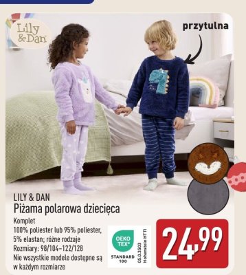 Piżama polarowa dziecięca promocja w Aldi