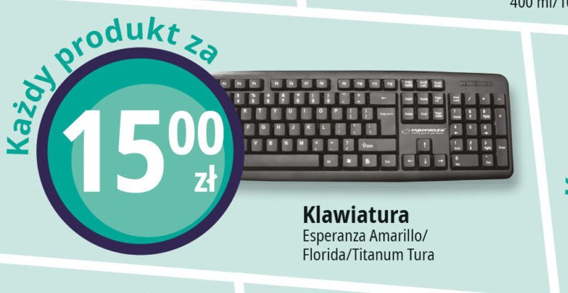 Klawiatura florida ek129 Esperanza promocja w Leclerc