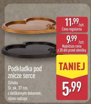 Podkładka pod znicze serce promocja w Aldi