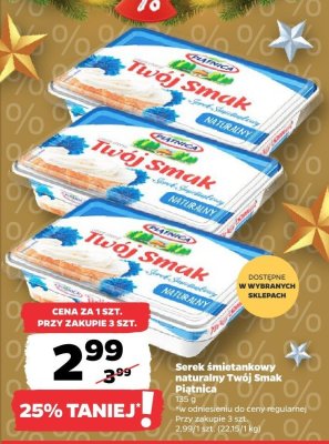 Serek śmietankowy naturalny Twój Smak promocja w Netto