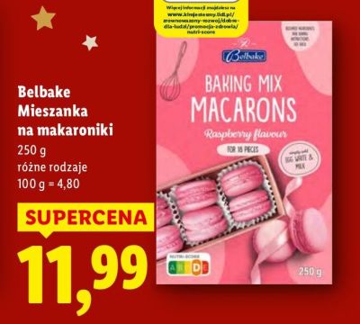 Mieszanka na makaroniki Belbake różne rodzaje promocja w Lidl