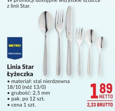 Łyżeczka Linia Star promocja w Makro