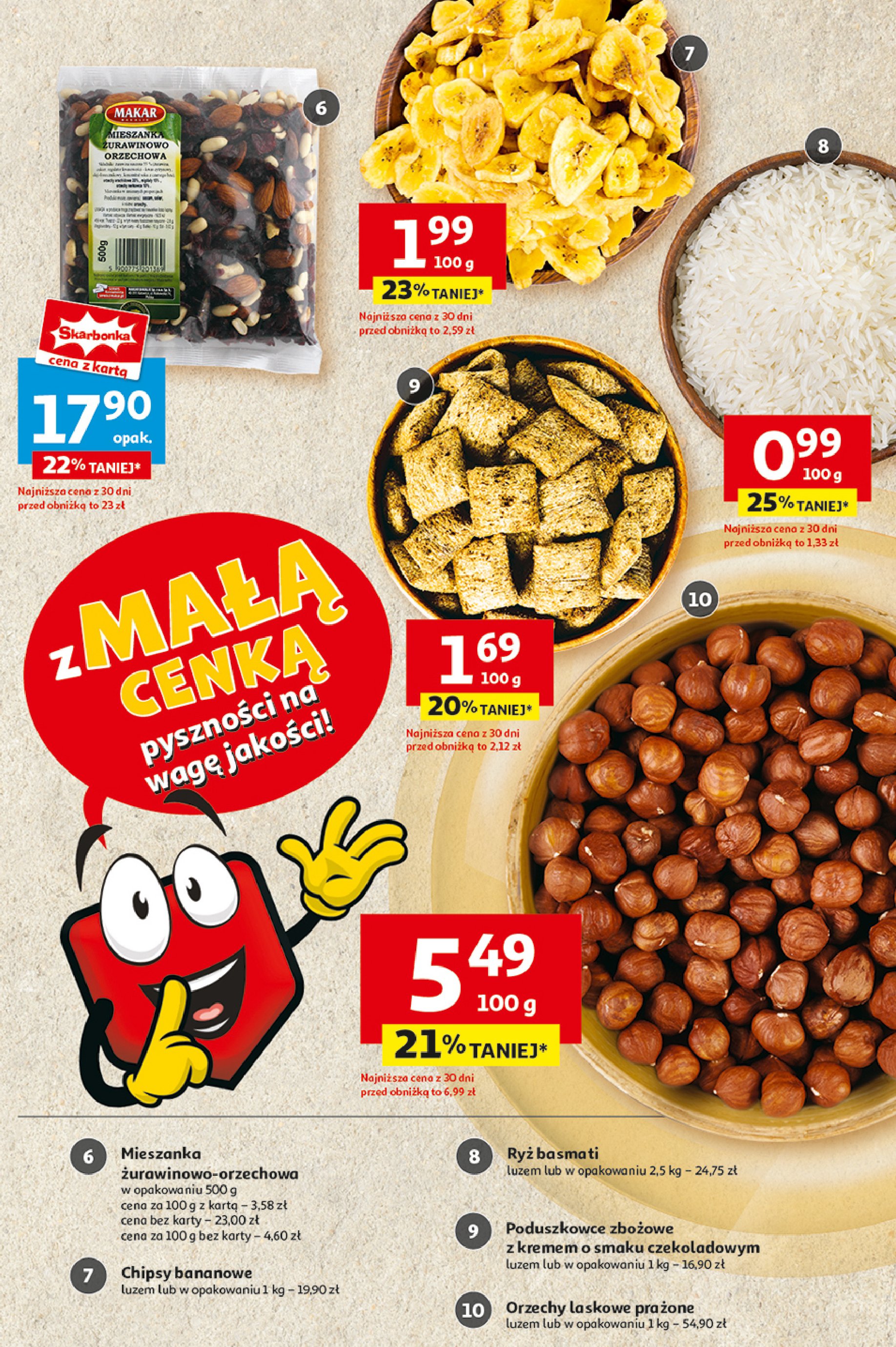 Orzechy laskowe łuskane promocja w Auchan