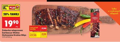 Żeberka wieprzowe barbecue Wolno Gotowane promocja w Biedronka