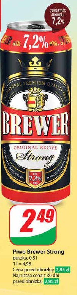 Piwo Brewer strong promocja