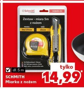 Zestaw taśmy mierniczej 5m z nożykiem 18mm Schmith promocja