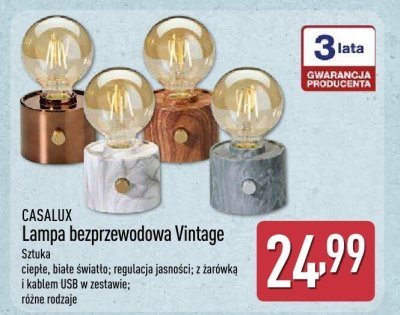 Lampa bezprzewodowa Vintage  promocja w Aldi