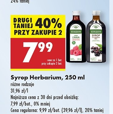 Syrop z malin Herbarium promocja