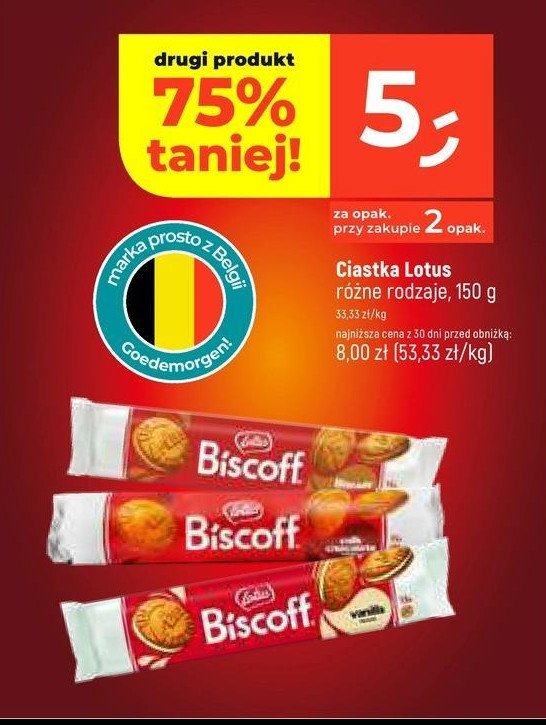 Ciastka kremowe Lotus biscoff promocja