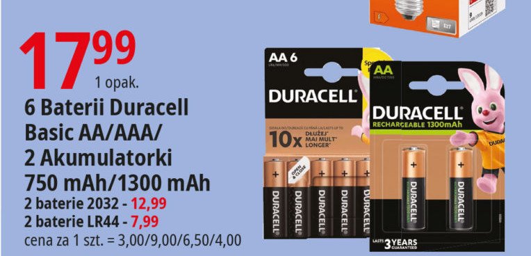 Baterie lr44 Duracell promocja