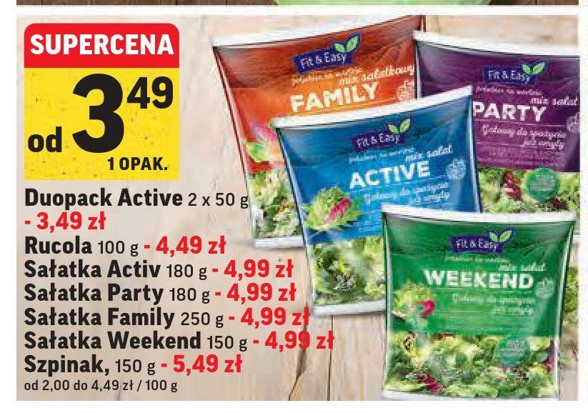 Sałatka duo pack Fit & easy promocja