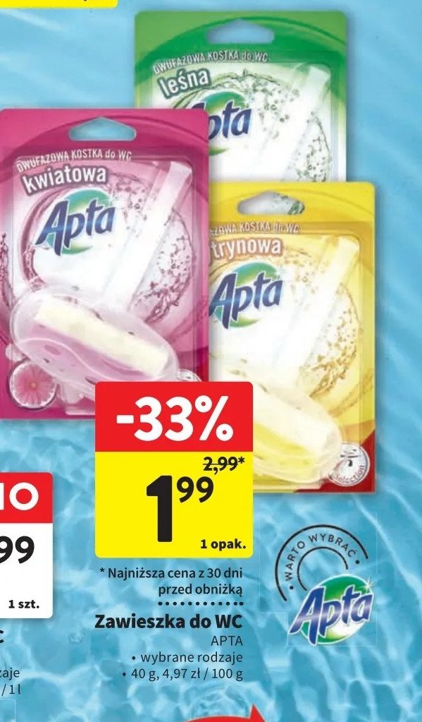 Kostka do wc zapas kwiatowa Apta promocja