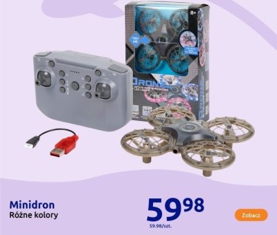Minidron różne kolory promocja w Action