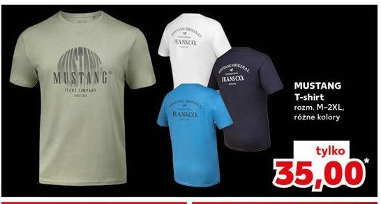 T-shirt męski rozm. m-2xl Mustang promocja w Kaufland