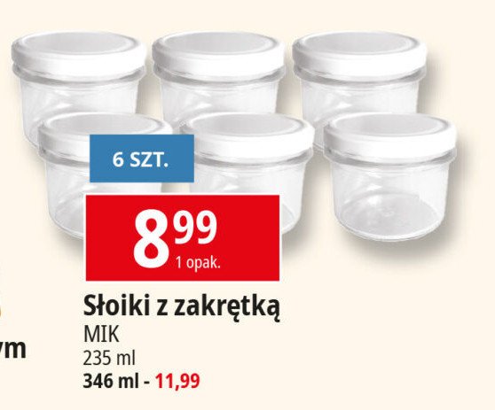 Słoik 346 ml z zakrętką Mik promocja