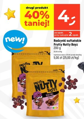 Rodzynki sułtańskie Frutty Nutty Boyz promocja w Dealz