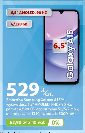 Smartfon a15 Samsung galaxy promocja