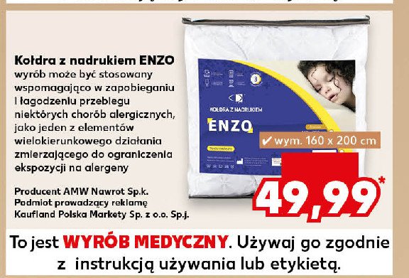 Kołdra enzo 160 x 200 cm Amw promocja w Kaufland