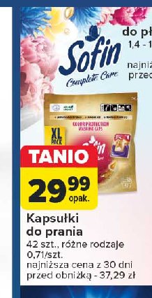 Kapsułki do prania color protection SOFIN COMPLETE CARE promocja