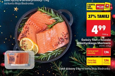 Świeży filet z łososia atlantyckiego  promocja w Biedronka