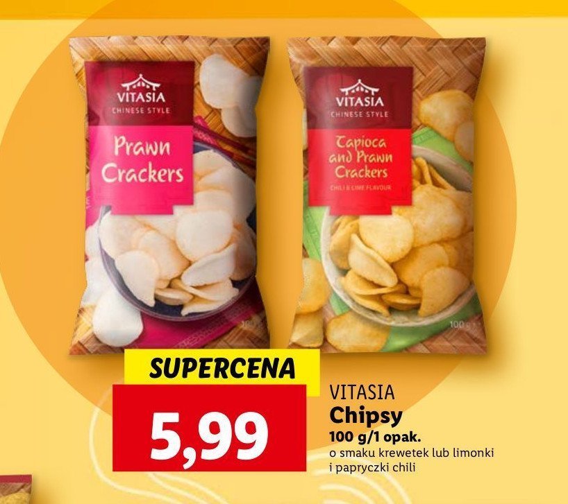 Chipsy krewetkowe Vitasia promocja