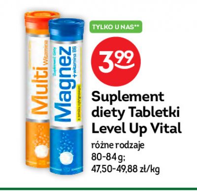 Magnez w tabletkach musuj膮cych Level up promocja