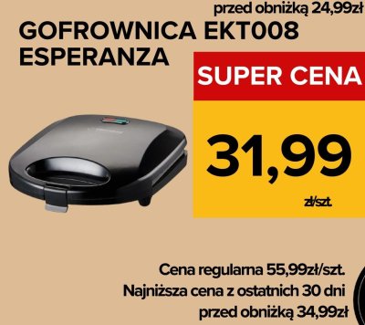 Gofrownica EKT008 Esperanza promocja w Supeco