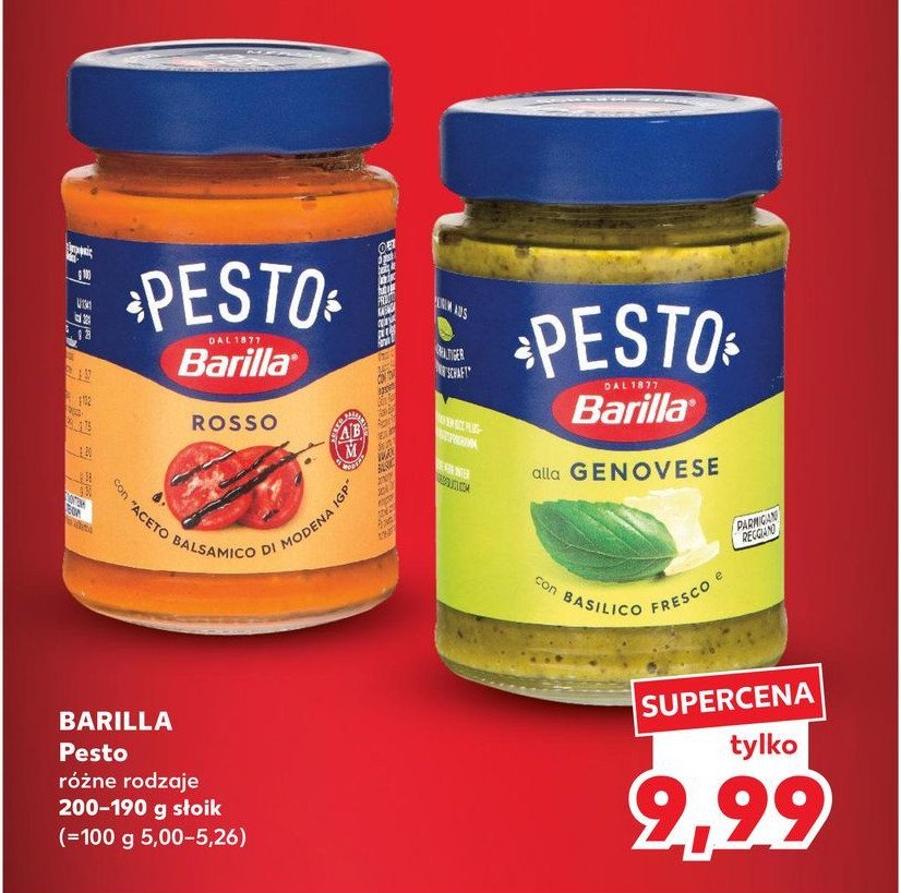 Pesto genovese Barilla promocja w Kaufland