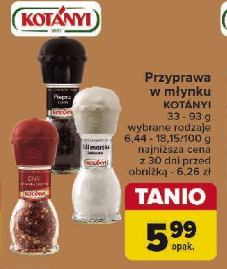 Pieprz kolorowy z kolendr膮 papryk膮 i chili w m艂ynku Kotanyi promocja