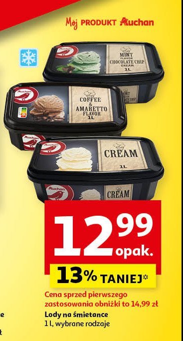 Lody na śmietanie cream Auchan promocja