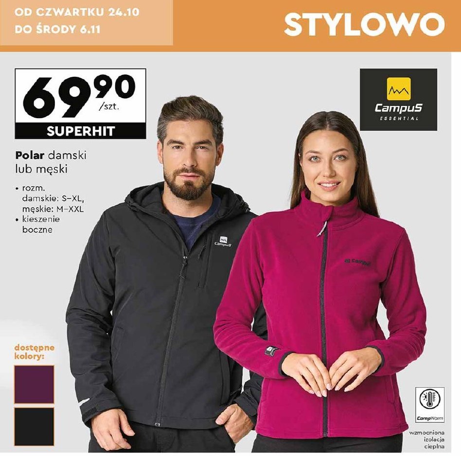 Polar damski s-xl CAMPUS promocja w Biedronka